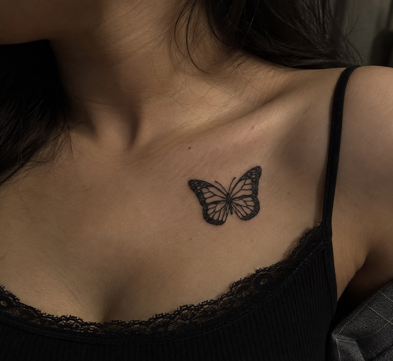 Midnight Monarch semi-permanent tattoo shown on skin